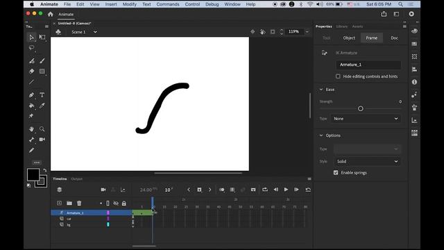 Character Animation using "Bone Tool" in Adobe Animate CC смотреть онлайн