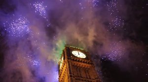 London Big Ben UK New Years Fireworks HD