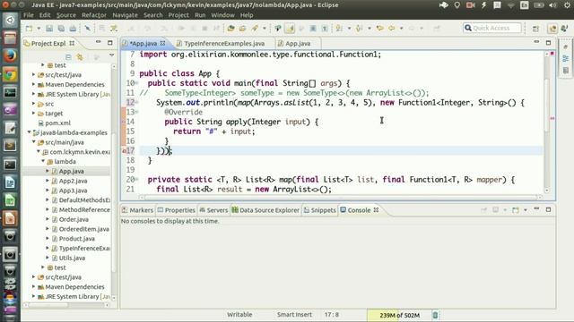 Java 8 Lambda Expressions, Method References and Default Methods (Target Type Inference) 7 / 9 смотреть онлайн