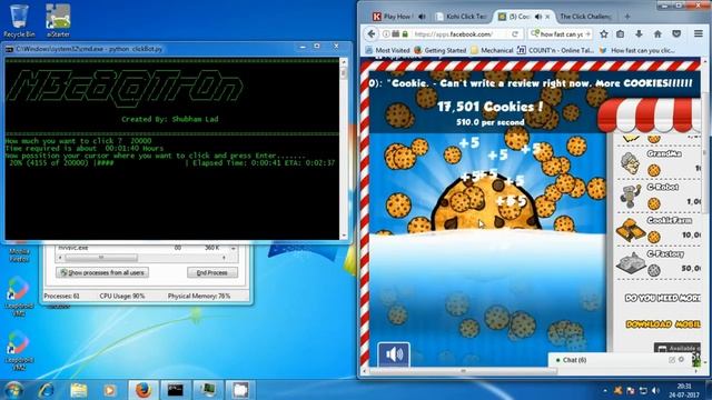 Python Fastest clicker bot v1 (9999 clicks per second) смотреть онлайн