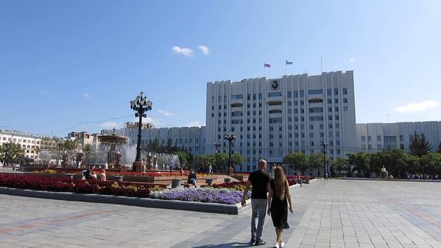 03.09.2021. Россия. Хабаровск. Фонтаны на Площади Ленина. Часть 1 смотреть онлайн