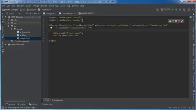 JavaFX Java GUI Tutorial - 32 - Controllers in FXML смотреть онлайн