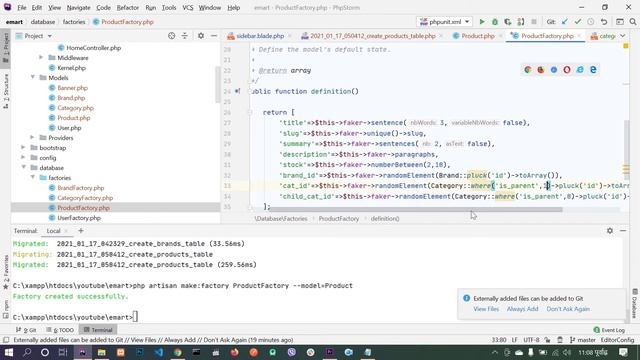 10. Multivendor ecommerce in laravel 8 | create database of product смотреть онлайн