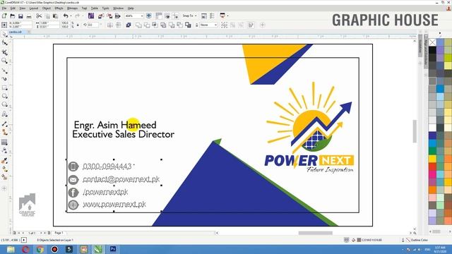 Coreldraw Tutorial | Business Card Design in Coreldraw || #Graphic House смотреть онлайн