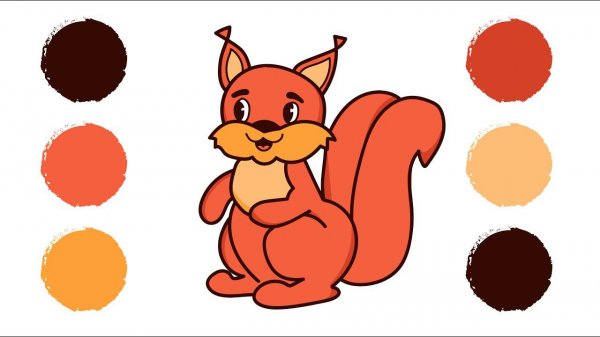 Как нарисовать БЕЛОЧКУ / Раскраска БЕЛКА / How to draw a SQUIRREL / SQUIRREL coloring