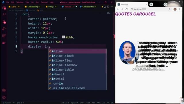Build a Responsive Quote Carousel in ReactJS in Tamil | ReactJS Projects for beginner's in Tamil смотреть онлайн