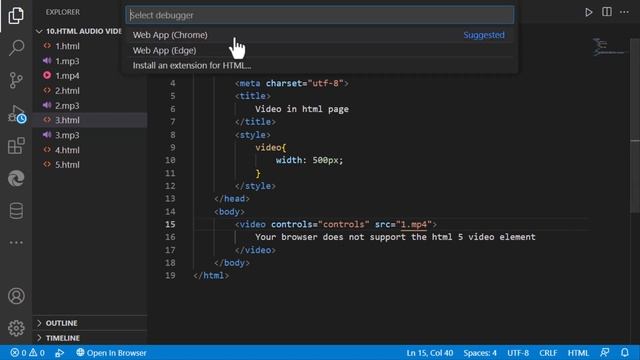 HTML Audio tag and video tag | #html #audio #video #learning #programming @mswminthn смотреть онлайн
