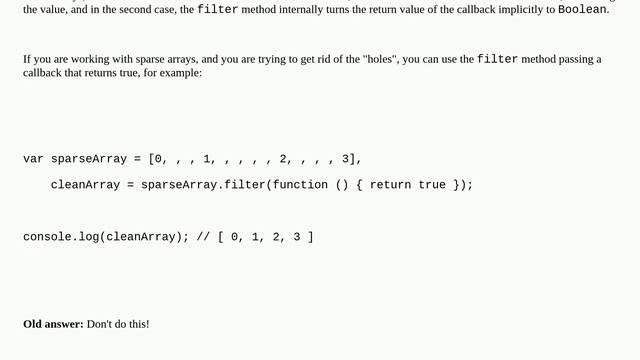 Remove empty elements from an array in Javascript смотреть онлайн