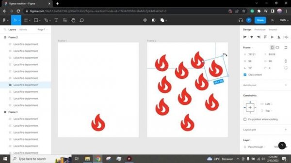 How to create fire icon animations in Figma