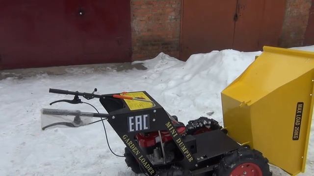 Бензиновый минидумпер с двигателем Loncin смотреть онлайн