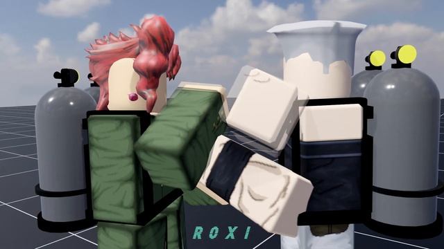 kakyoin and polnareff handshake but it's in roblox.. смотреть онлайн