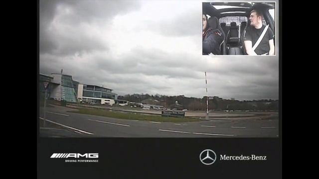 Driving the AMG C63S at Mercedes-Benz World Race track смотреть онлайн