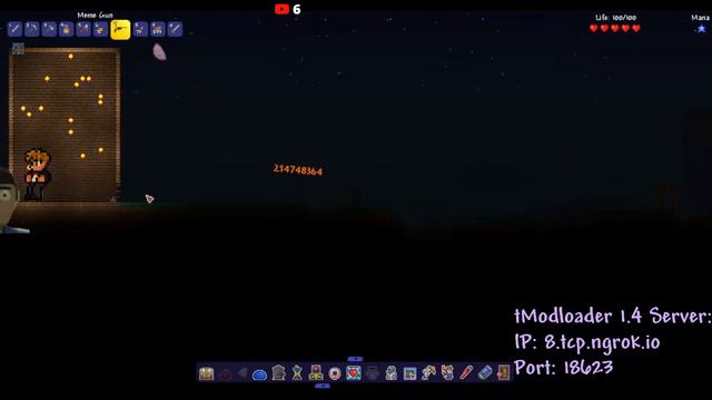 Playing my Terraria meme mod, but ANYONE can join the server! смотреть онлайн