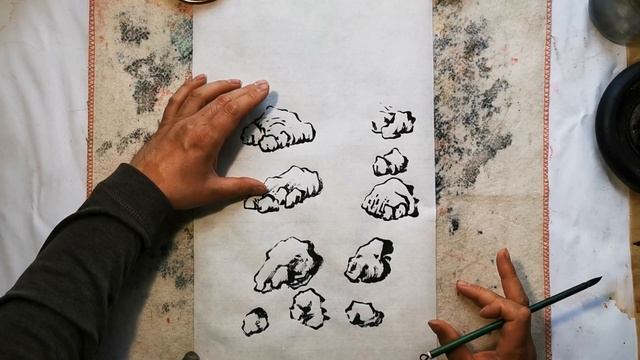 Chinese painting. Урок китайской живописи Как рисовать камень. 1часть. 國畫藝術. смотреть онлайн