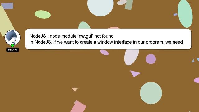 NodeJS : node module 'nw.gui' not found смотреть онлайн