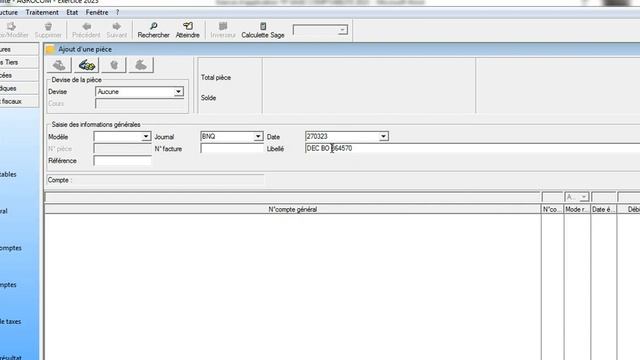 20 SAGE COMPTABILITE V15 Saisie des opérations date 270323 partie 1 смотреть онлайн