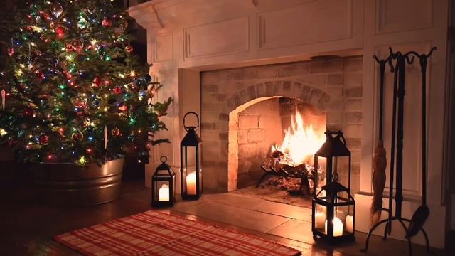 Relaxing Christmas Music By the Fireplace смотреть онлайн