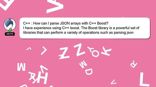 C++ : How can I parse JSON arrays with C++ Boost? смотреть онлайн