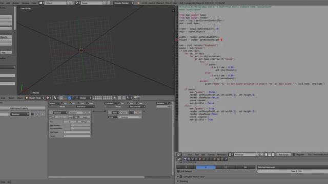 НАСТОЯЩАЯ пауза Blender Game Engine. смотреть онлайн
