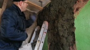ШТУКАТУРКА СТАРОЙ ШЛАКОВОЙ СТЕНЫ. ЧАСТЬ 2.