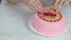 Как украсить торт вафельной картинкой ! Красиво, дёшево и быстро