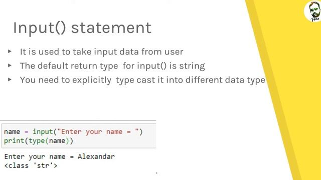 #7.5 Input in python | Python Data Science смотреть онлайн