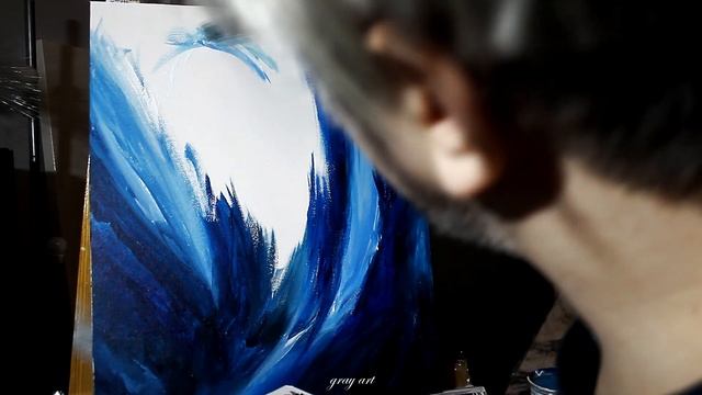 Абстракция акрилом / Абстрактная картина / Картина акрилом