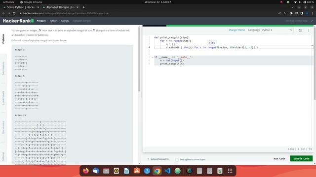 #23 Hackerrank : Alphabet Rangoli | Python HackerRank Solutions in Hindi | #python #hackerrank смотреть онлайн