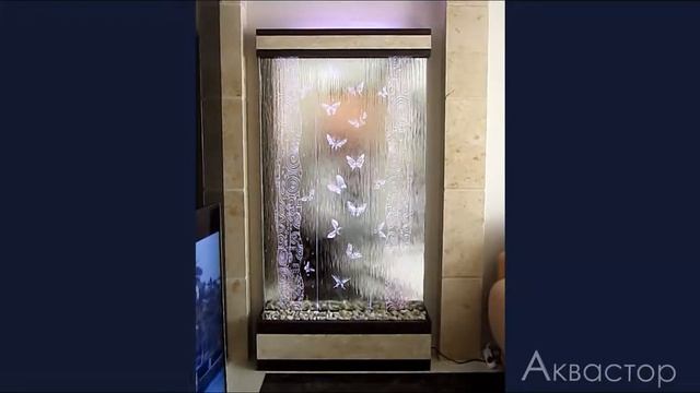 Зеркальная стена. Водопад, состоящий из трех зеркальных частей смотреть онлайн