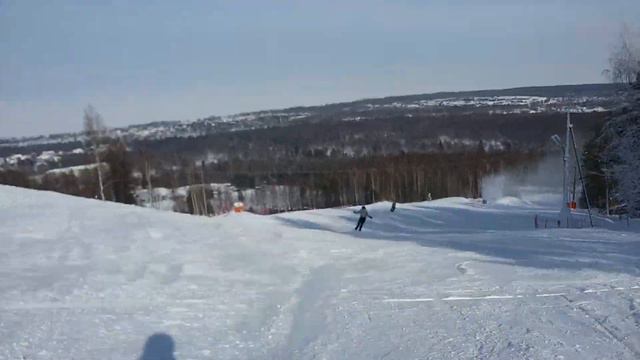 Байкальск. Горнолыжный спуск на камеру телефона. Продолжение. смотреть онлайн