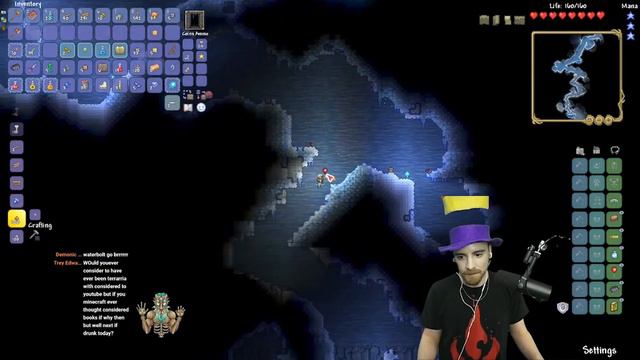 We makin progress - Terraria Hardcore MasterMode Book Only Challenge Drunk Seed - Ep 6 смотреть онлайн