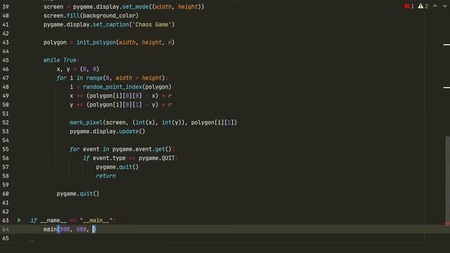 Python/Pygame The Chaos Game (Fractals) Tutorial смотреть онлайн