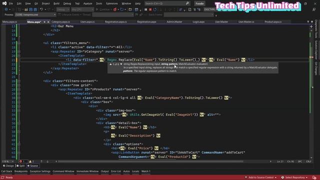 Online Food Ordering Website Part 10 Using Asp.Net C# & Sql Server | User Menu(Products) смотреть онлайн