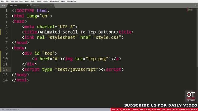 Animated Scroll To Top Button Using Html CSS & Javascript смотреть онлайн
