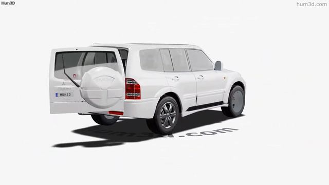 Mitsubishi Pajero 5-door with HQ interior 2005 3D model by Hum3D.com смотреть онлайн