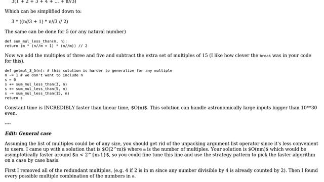 Project Euler problem #1 in Python 3 (2 Solutions!!) смотреть онлайн