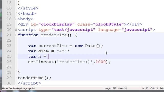 Javascript Digital Clock Tutorial CSS Custom Animated Clock On Your Website