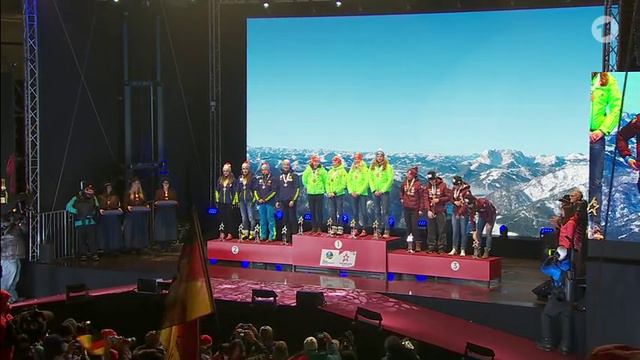 Biathlon WCh-2017. Medal Ceremony of women's relay смотреть онлайн
