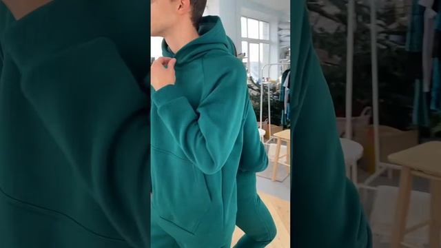 Костюм с худи женский с начесом КС 059ФРН-ИЗУ (Изумруд) смотреть онлайн