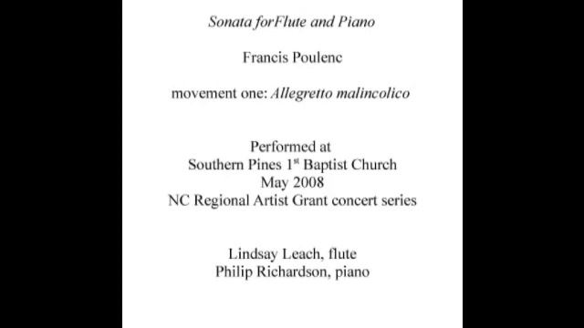 Sonata for Flute and Piano by Francis Poulenc - 1st mov - Allegretto malincolico смотреть онлайн