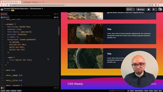 Dynamic SVG Section Separators смотреть онлайн