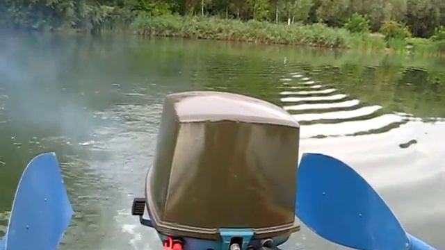 Ветерок-8 и лодка Романтика, запуск двигателя и его работа на разных режимах смотреть онлайн