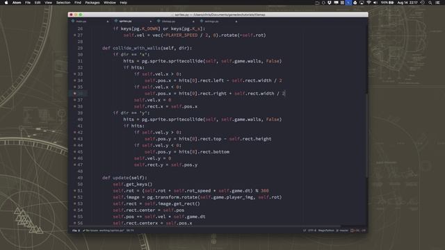 Tile-based game Part 6: Rotating Player Sprite смотреть онлайн