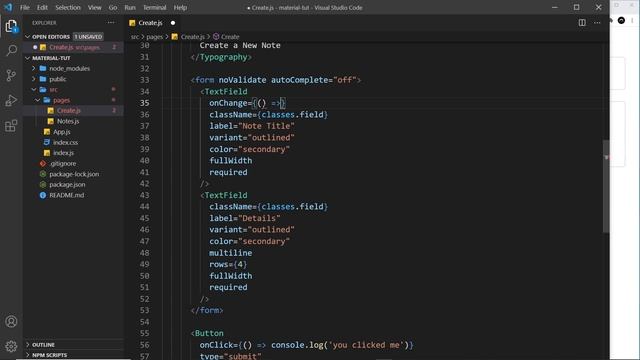 Material UI Tutorial #7 - Text Fields смотреть онлайн