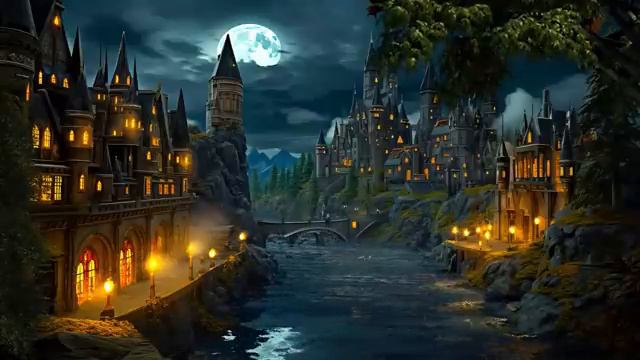 Fantasy Medieval Castle Ambience | Relaxing Medieval Sounds At Night, Gentle River, Frogs, Crickets