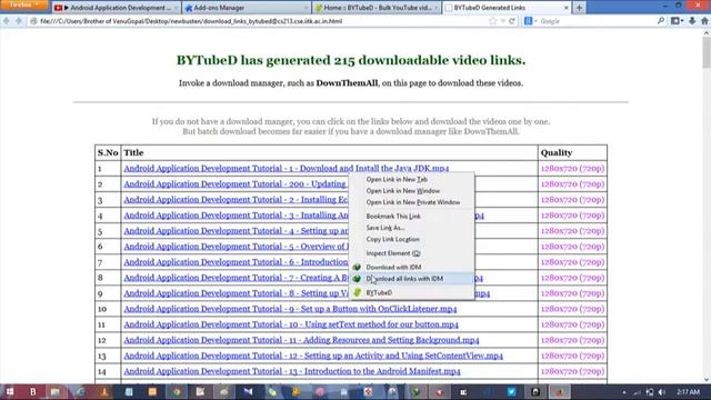 how to download bulk videos useing IDM смотреть онлайн