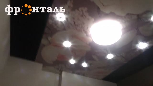 Подвесной потолок ГРИЛЬЯТО + НАТЯЖНОЙ ПОТОЛОК. Потолок в массажном салоне. смотреть онлайн