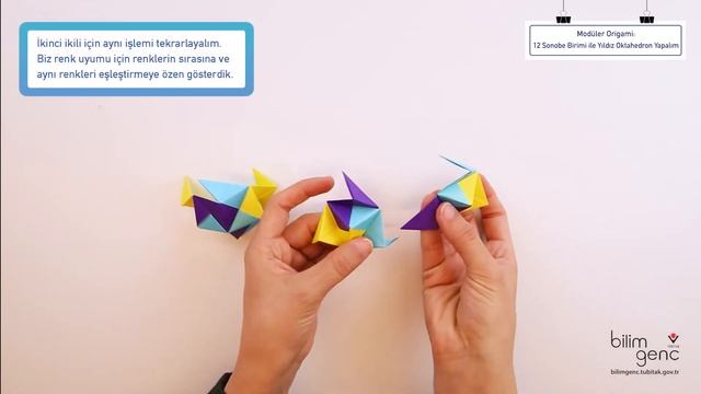 Modüler Origami: 12 Sonobe Birimi ile Yıldız Oktahedron Yapalım смотреть онлайн