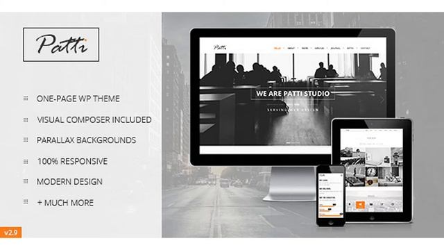 Patti - Parallax One Page WordPress Theme | Themeforest Website Templates and Themes смотреть онлайн