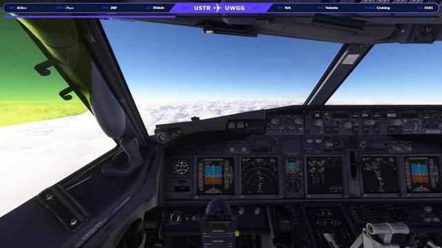 B738. Тюмень (USTR) - Нижний Новгород (UWGG). смотреть онлайн